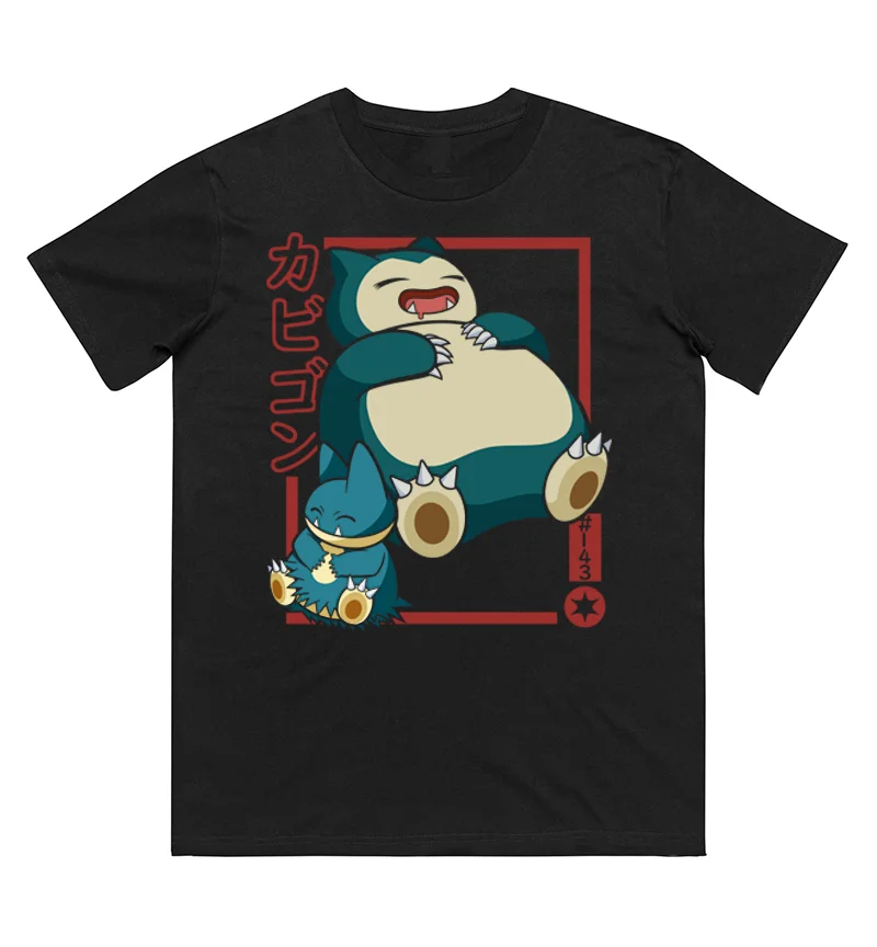 Pokémon Gonbe Evolution bedrucktes T-Shirt aus reiner Baumwolle für Damen und Herren, Frühling/Sommer, neue Kollektion, modisches Kurzarmshirt