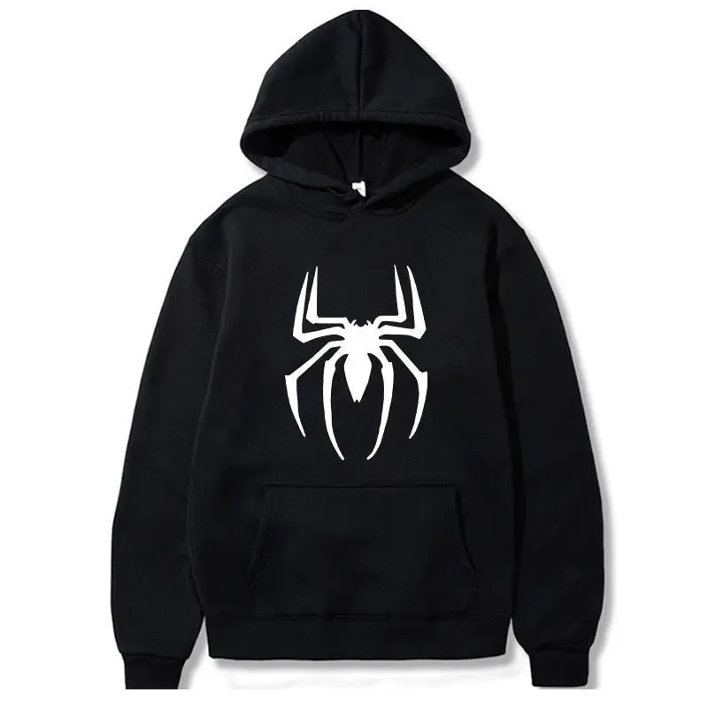 Parkour printhoodies spider men spiderman hoodie for clothing women pullovers winter sweater sweatshirt jackets black white