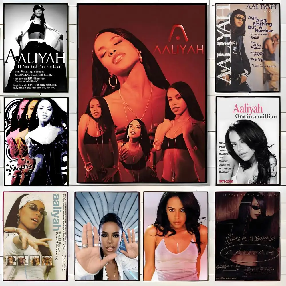 Talented Singer Aaliyah Poster Wall Art Print Decorative Mural Home Decor Gift Unframed