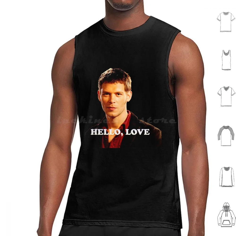 Niklaus Hello Love Tank Tops Print Cotton Tvd The Vampire Diaries Damon Salvatore Damon The Originals Stefan Stefan