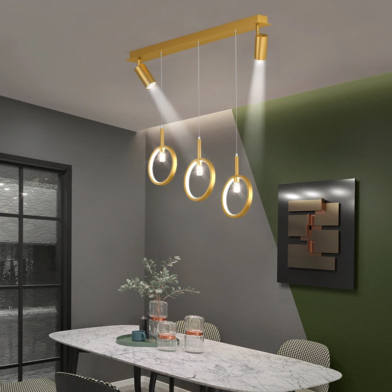 LED Modern Dining Table Chandelier Shop Bar Counter Hanging Lamp Living Room Pendant Light for Home Appliances Decoration