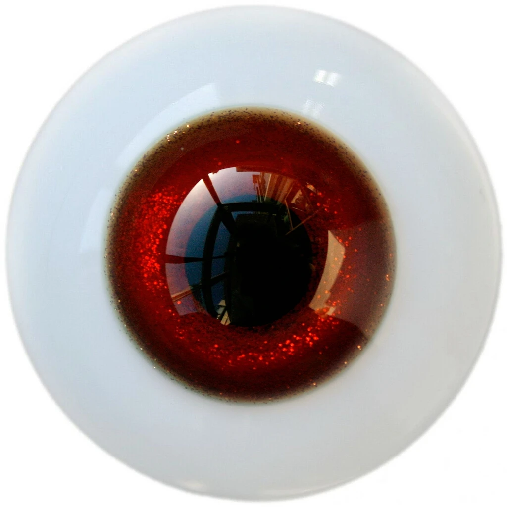 [wamami] 6mm-24mm Full Size Dimensions Red Twinkling Ruby Glass Eyes Eyeball BJD Doll Dollfie Reborn Making Crafts