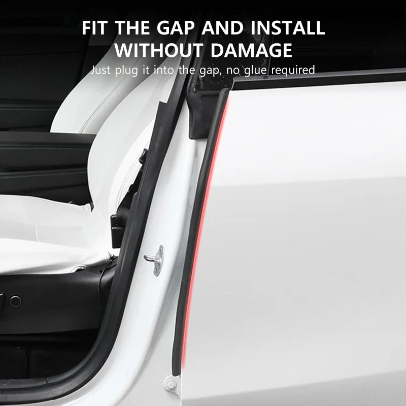 NovaAcc Noise Reduction Sealing Strip For Tesla 2021-2025 Model Y Juniper Model 3 Highland Front Rear Door Waterproof Dustproof