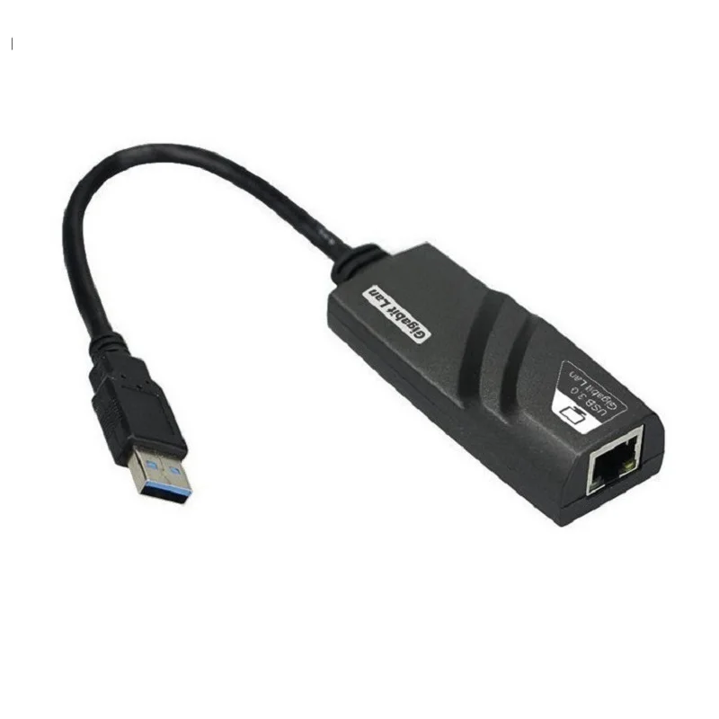 Placa de rede com fio para conector RJ45 Lan Ethernet, adaptador conversor, USB 3.0, 2.0, 100 Mbps, 1000Mbps