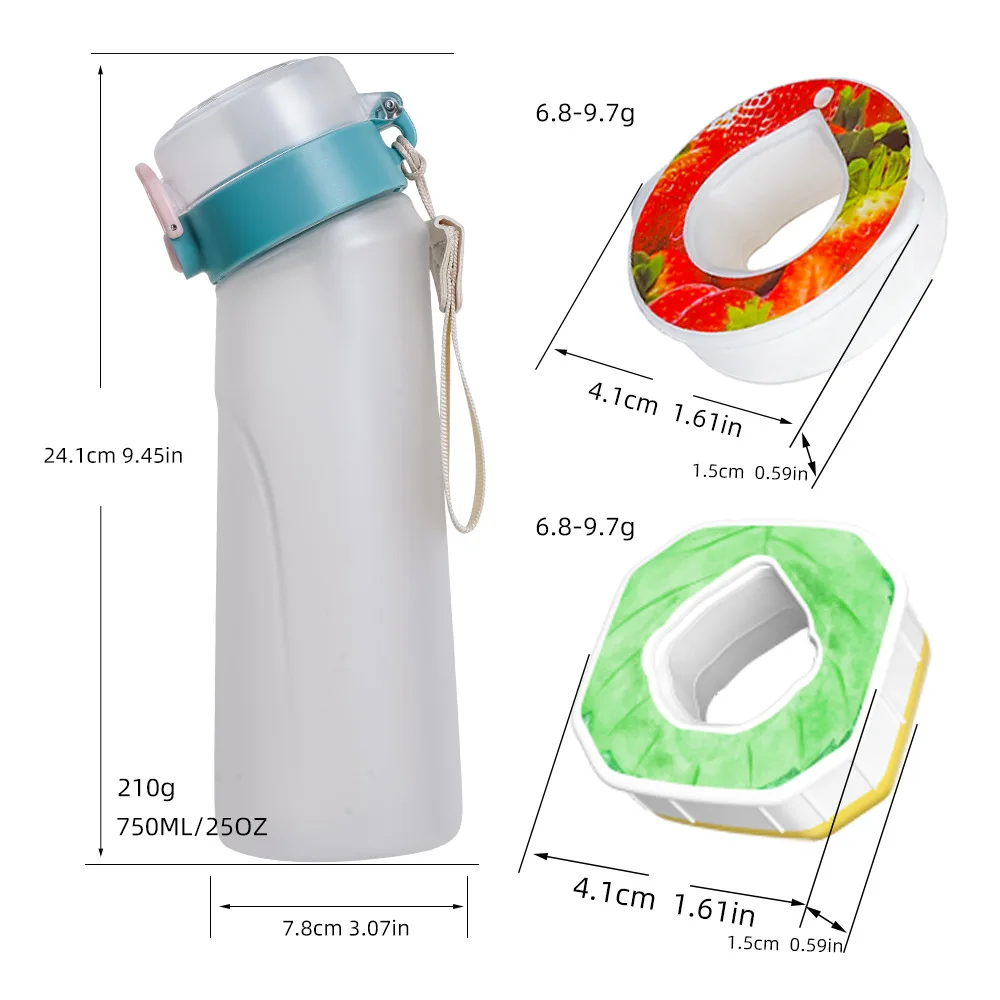 650ml Water Bottle With 7 Flavorpod Fruit Flavour Air Up Fragrance Cup Sports Straw Air Up Water Bottle With Air Up Pod