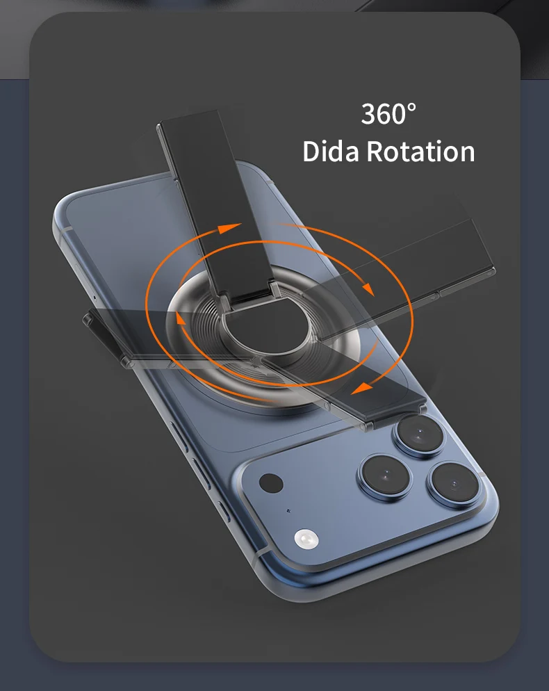 Starker magnetischer Telefonhalter für Magsafe, 360-Grad-Drehung, Magnet-Fingerring-Ständer, kompatibel mit iPhone 17 15 16 Xiaomi – Detail 7