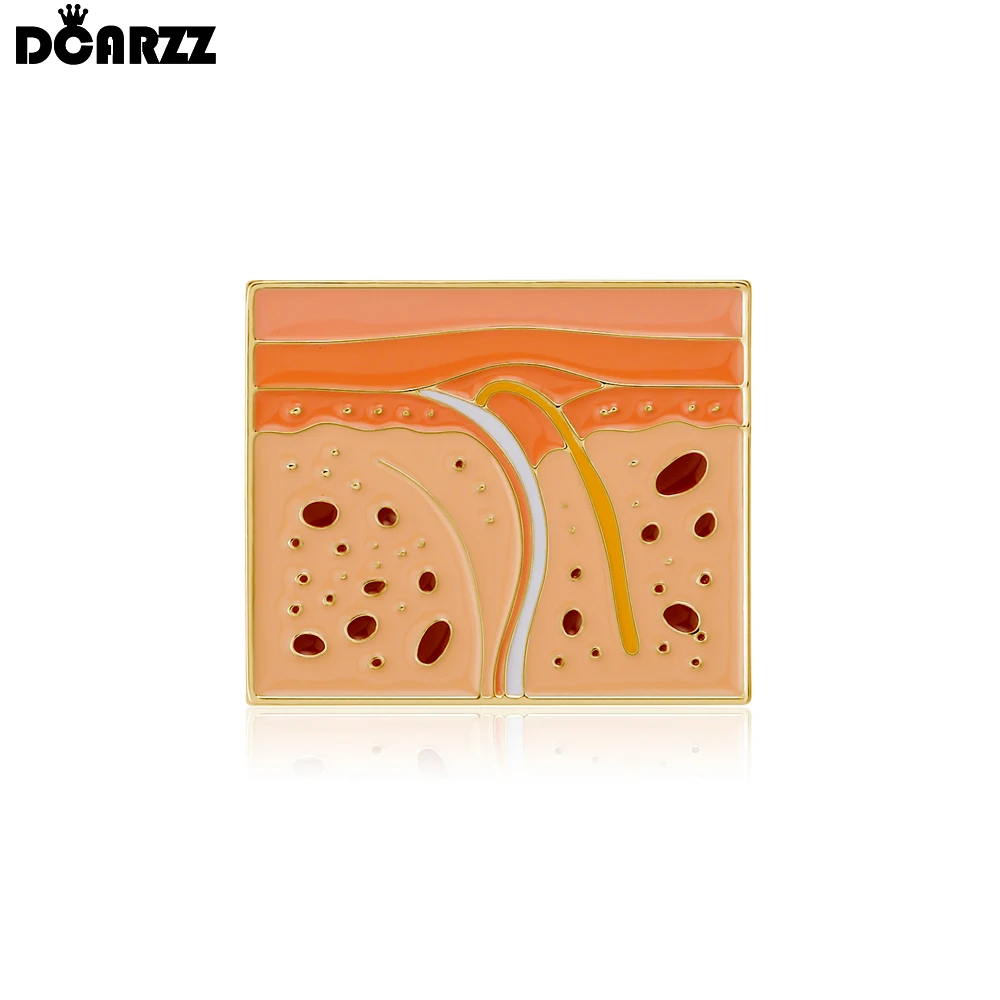 DCARZZ Dermatology Enamel Pin Medical Anatomy Hair Follicle Brooch for Dermatologists and Nurses Lapel Badge Jewelry
