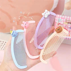 Cartoon Mini Crescent Comb Women Girls Hair Brushes Hairbrushes Plastic Teeth Baby Body Care Hair Accessories Portable Comb 1PC