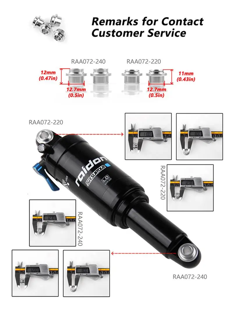 SR SUNTOUR Mountain Downhill Bicycle Shock MTB Suspension Air Rear Shocks 165/190/200mm Bike Rear Absorber With Lockout-OE