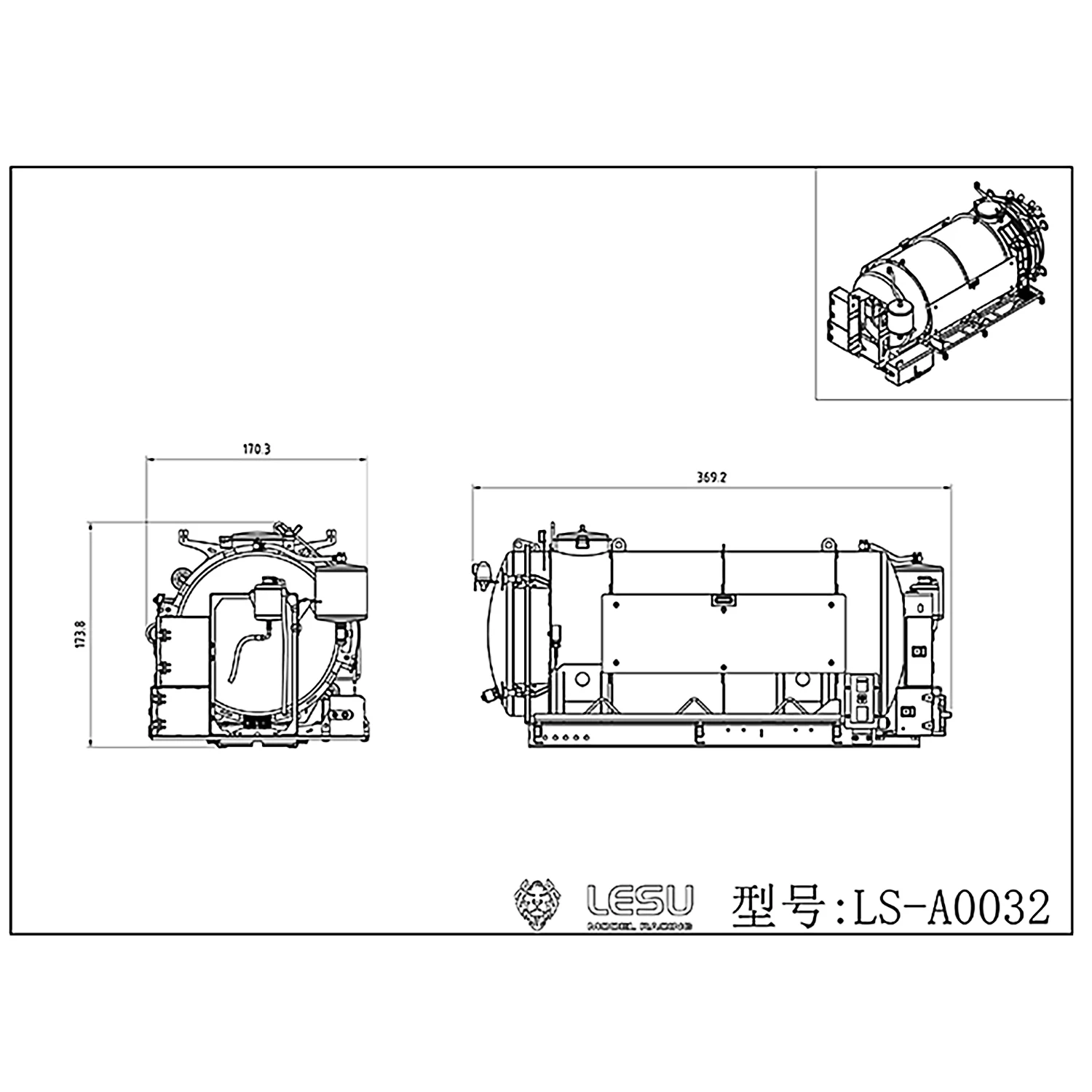 Lesu Hydraulic Metal 1/14 2 Axles 4X4 Rc Truck With Vacuum Tank For Man Tamiyaya Outdoor Toys For Adults Th19850-Smt8