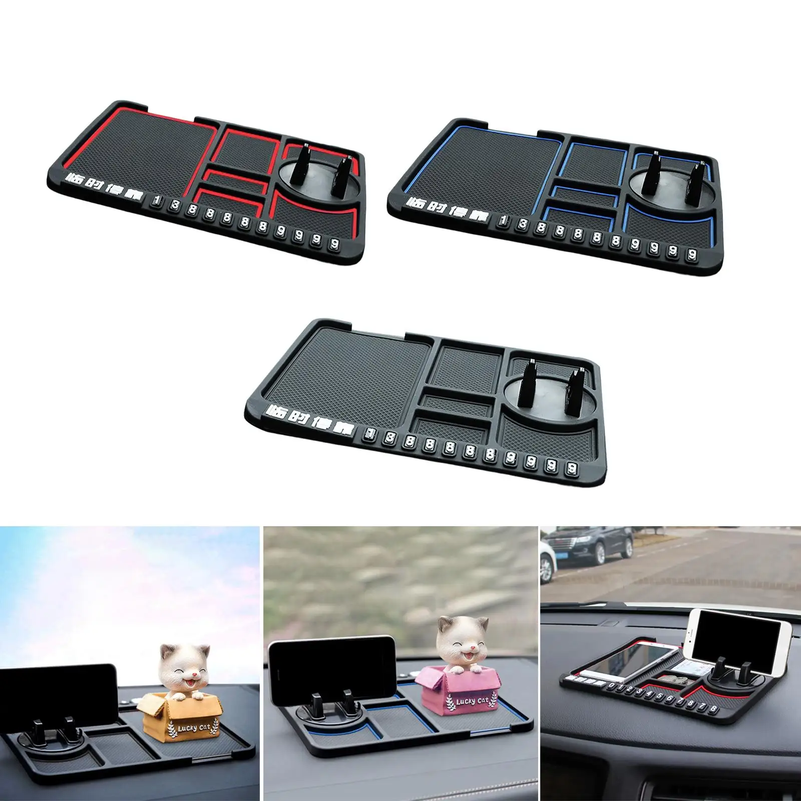 Autodashboard Antislipmat Siliconen Anti-Bracket Mount Gadget Pad