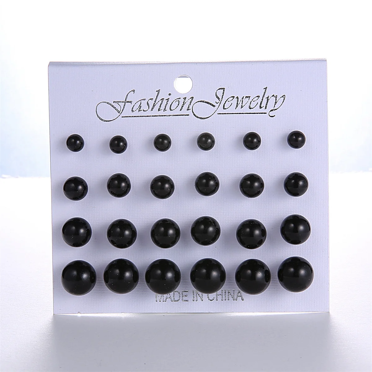 12 Pairs Simple Fashion Imitation Pearl Stud Earrings Set For Women Korean White Black Colorful Pearls Ear Studs Wedding Jewelry