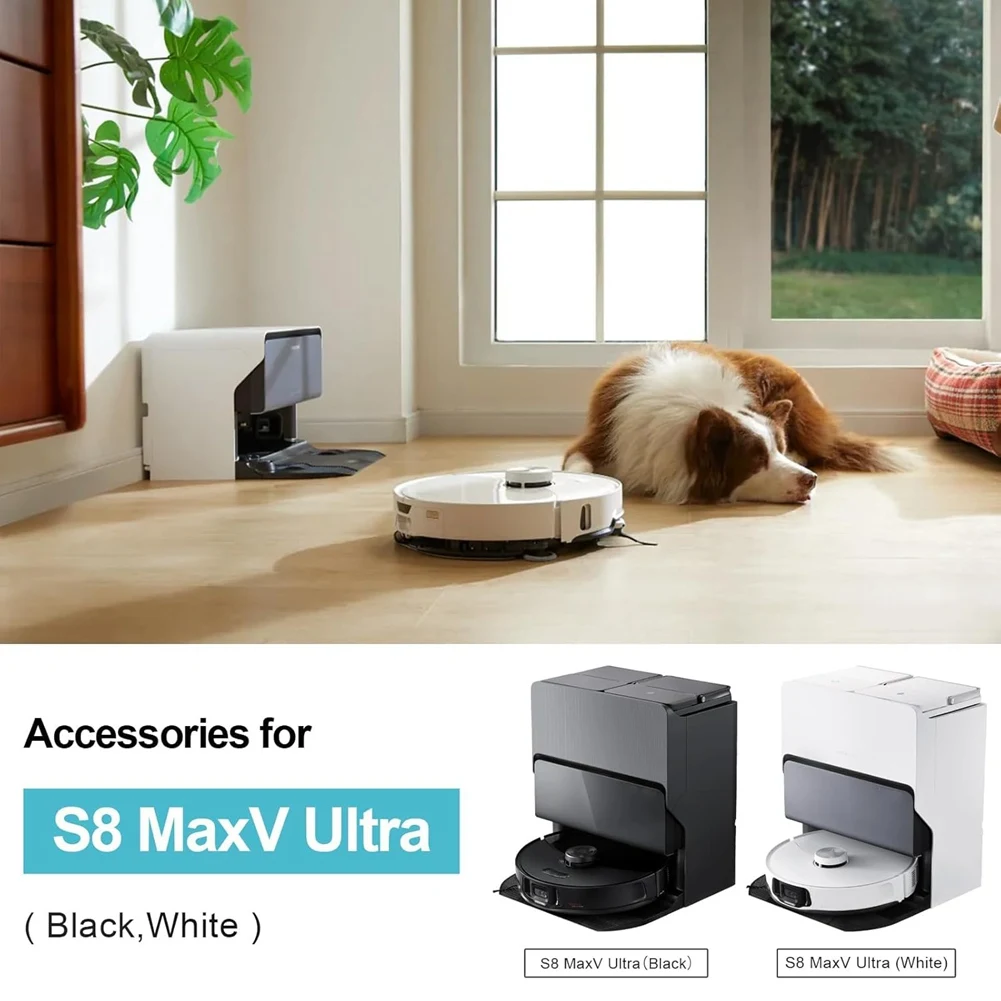 ل Roborock S8 MaxV الترا جهاز آلي لتنظيف الأتربة فرشاة جانبية رئيسية فلتر Hepa ممسحة أكياس الغبار القماش استبدال الملحقات