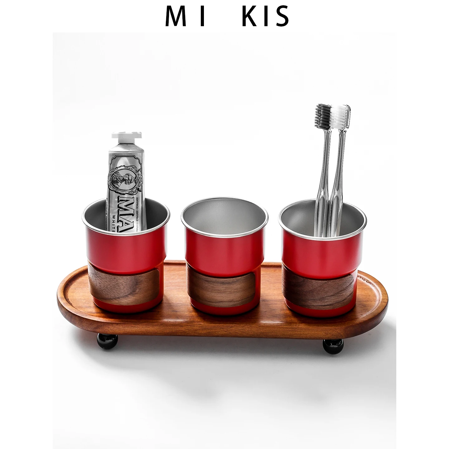 Stainless Steel Toothbrush Cups for Couples High Aesthetic Value Luxury Pair Toothpaste Cups Dental Care Bathroom Accessories
