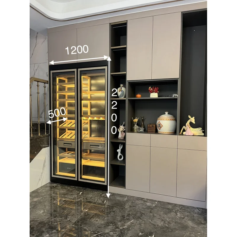 custom.Modern Metal Wine Glass Display Bar Cabinet Home and Hotel Restaurant Liquor Storage Living Room Furniture