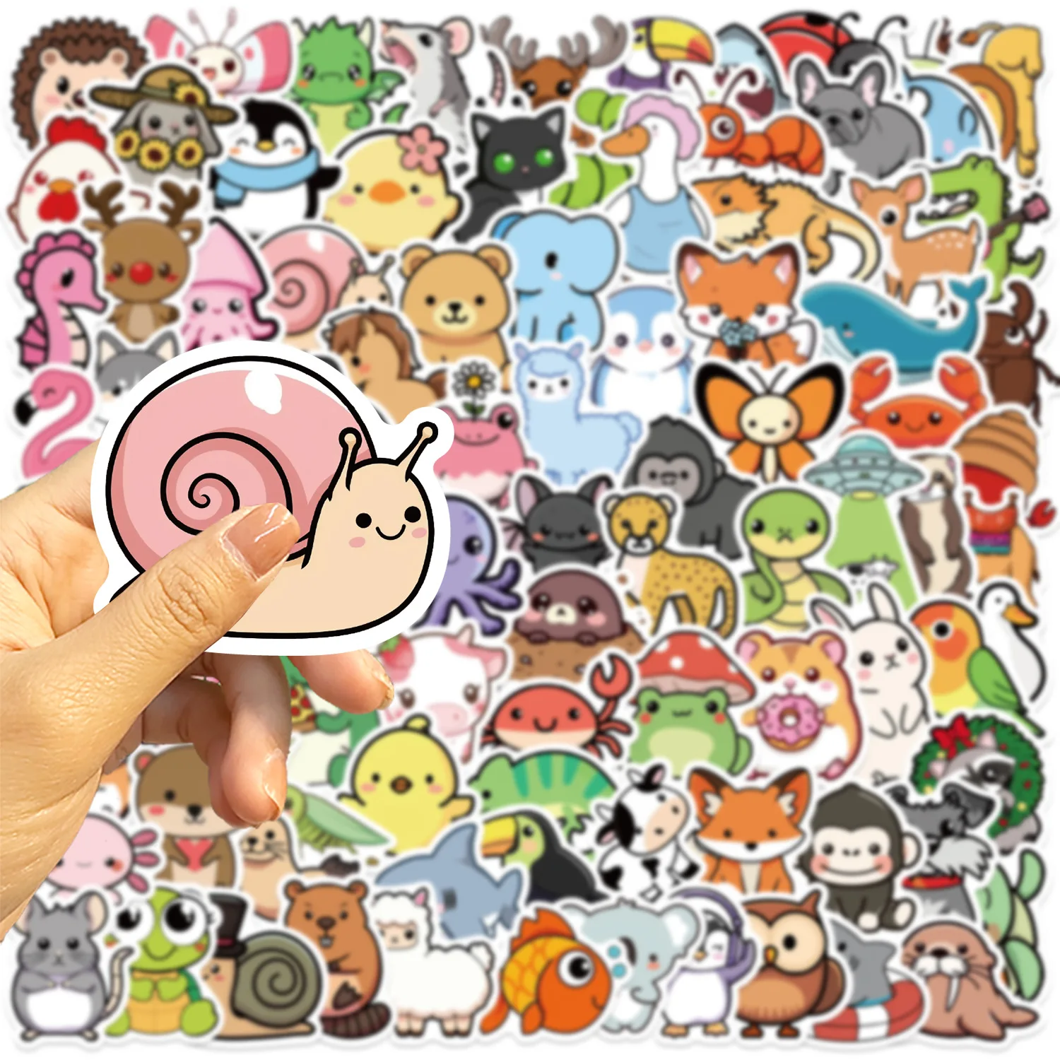 100/200PCS Simpatici Animali Misti Cartoon Graffiti Adesivi FAI DA TE Telefono Chitarra Laptop Notebook Valigia Tazza Adesivo Impermeabile Giocattolo Del Capretto