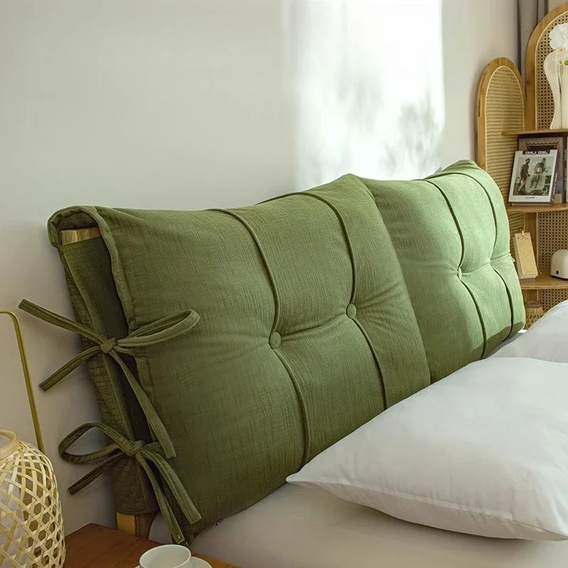 Soft Bed Head Cushion Plush Lounger Headboard Cushions Aesthetic Elegant Ergonomic Cushion Home Bedroom Pad Textile Decoration