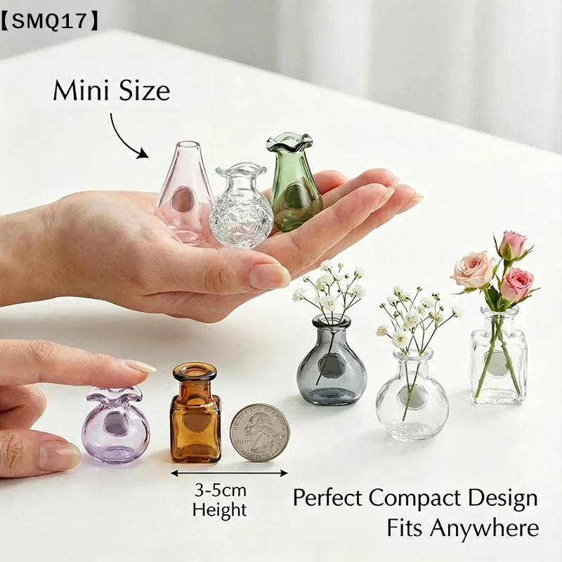 5/8Pcs  Mini Ceramic Vase Fridge Magnets Nordic Style Cute Home Decoration Plant Pot Magnets for Refrigerator Kitchen Office