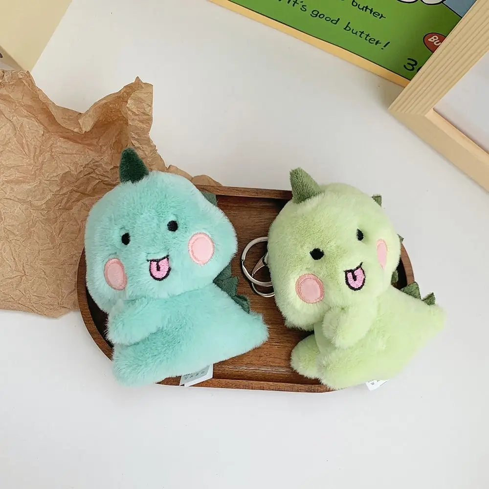 Cartoon Dinosaur Doll Keychain Funny Plush Dinosaur Doll Pendant Ugly and Cute PP Cotton Dinosaur Plush Keyring Bag Accessories