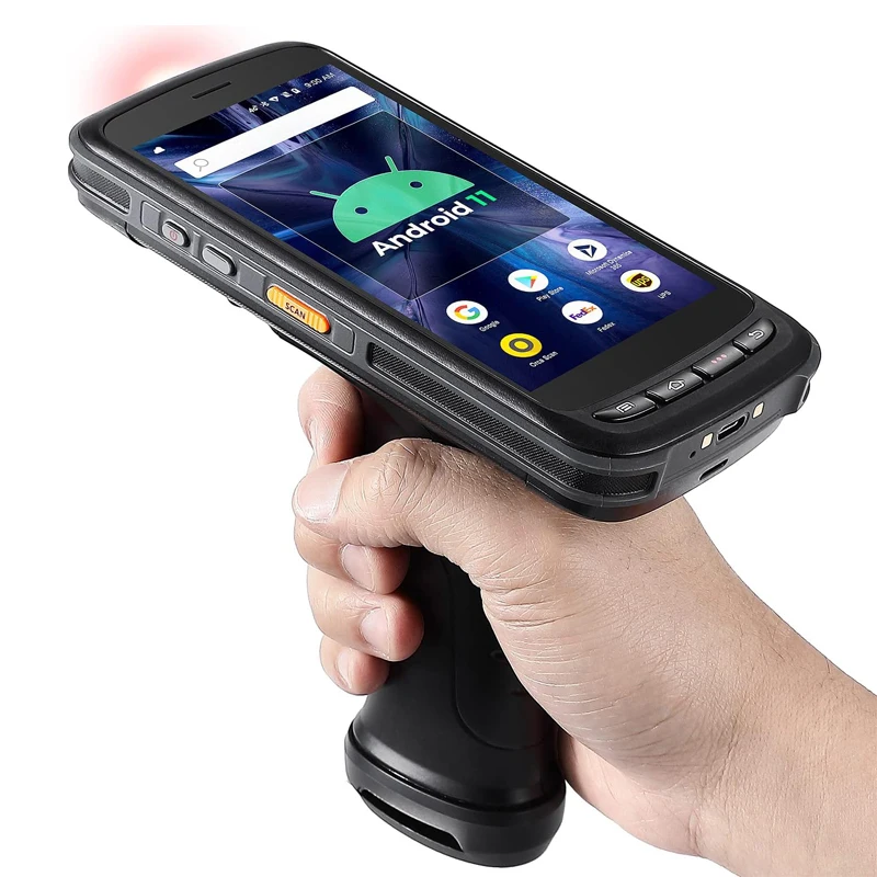

Сканер штрих-кода Android 11.0 Прочный портативный КПК 4 + 64G Мобильный IP65 Класс WiFi 4G GPS WiFi для сбора данных