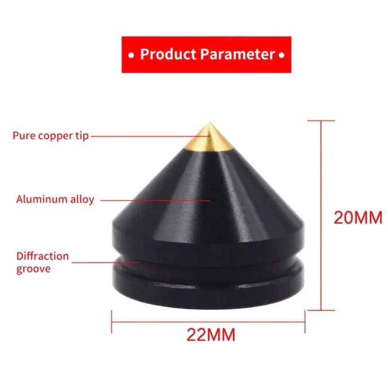 Shock Spikes Speaker Subwoofer Amplifier Isolation Feet Stand Classic Appearance And Practical Cone Pad For HiFi Speakers Frame