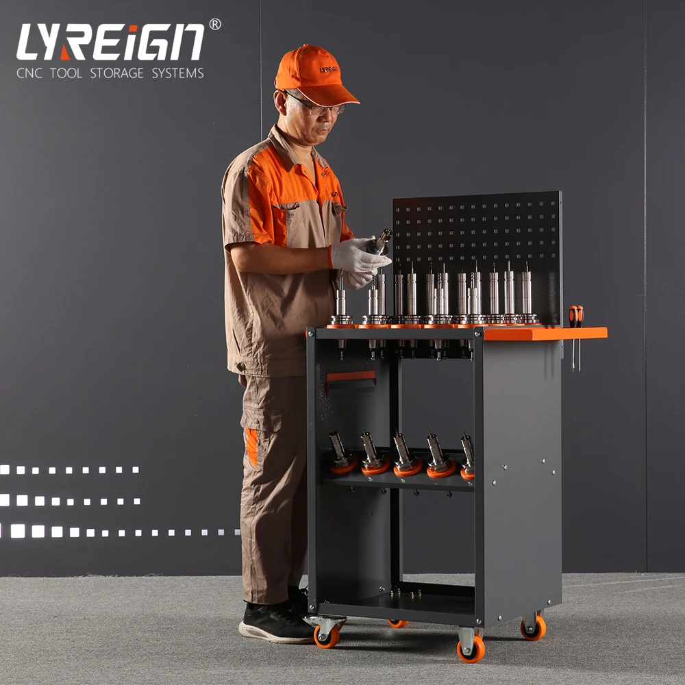 LYREIGN CNC Tool cart Solid Stater Toolbox Workshop 6s Management Large Capacity Tool cart