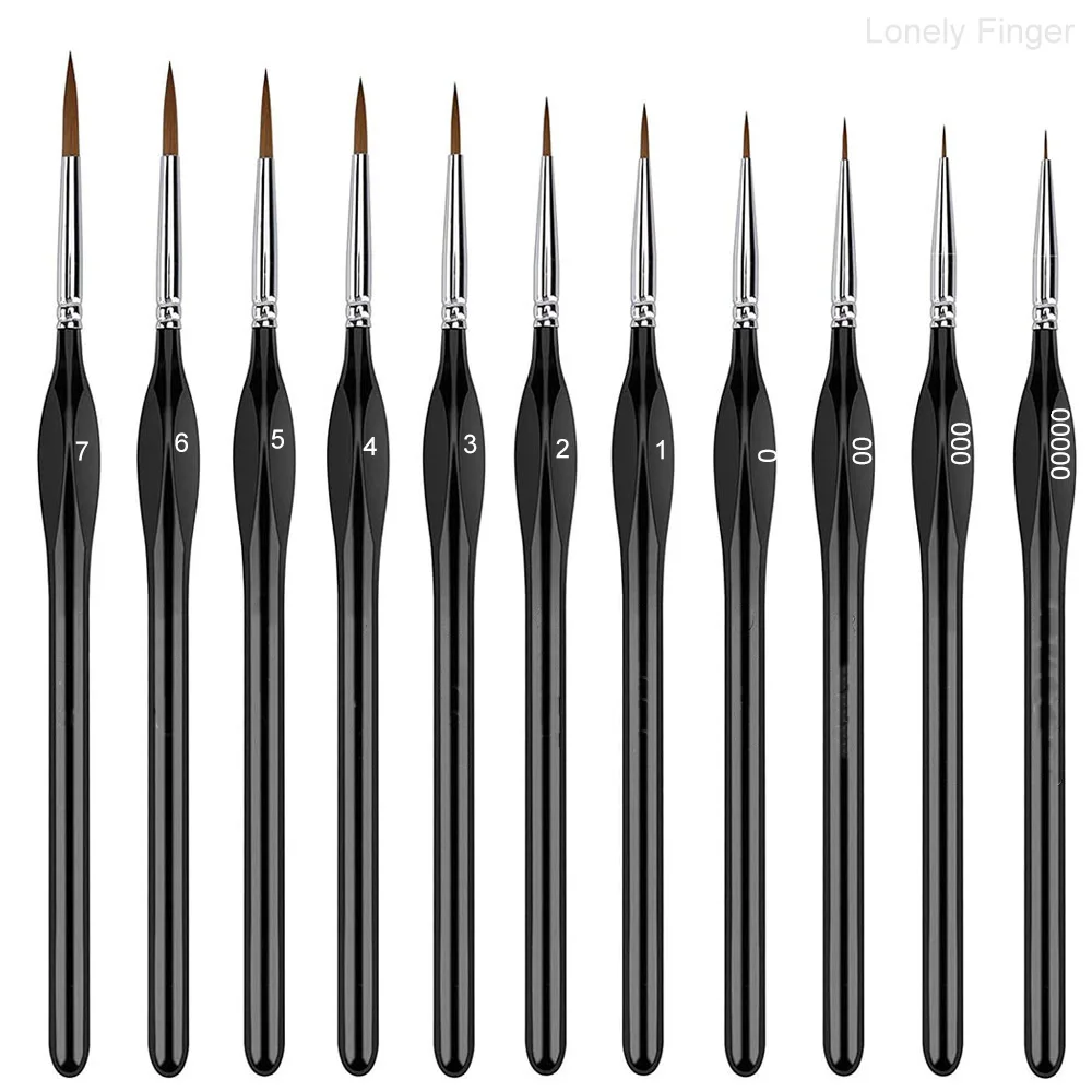 Miniature Paint Brushes Drybrush Set, Acrylic Paint Brushes for Oil, Watercolors, Tabletop, Figurine
