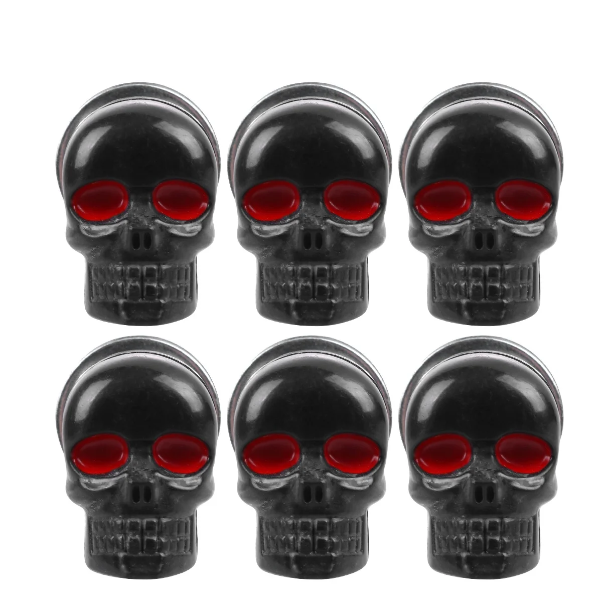 

6PCS Skull Motorbike License Plate Screw Motorbike Screws Durable Smooth Texture License Plate Refitting Accessories Decor Bolt