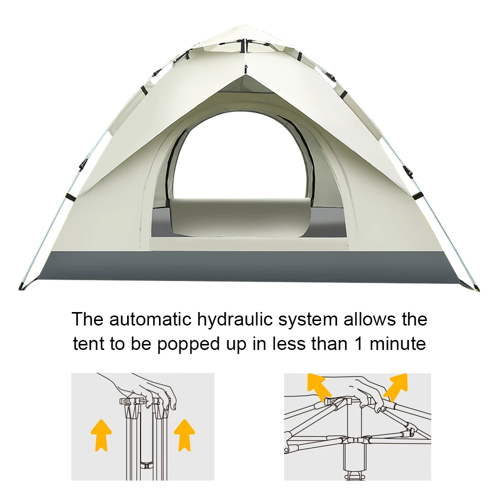 

Полностью автоматическая палатка-тент с защитой от солнца, легкая, простая в установке, быстрораскладная, для походов, кемпинга и пешего туризма.