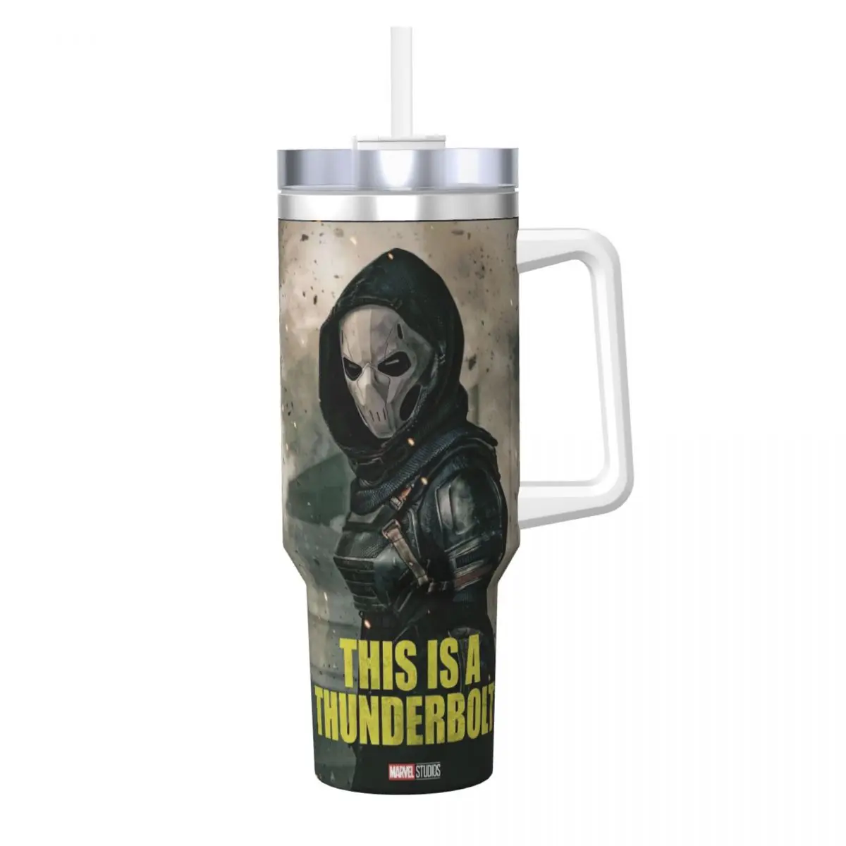 

Thunderbolts Ghost Tumbler Горячие напитки Бутылка для воды Портативные термочашки из нержавеющей стали Графические пляжные кружки Чашка