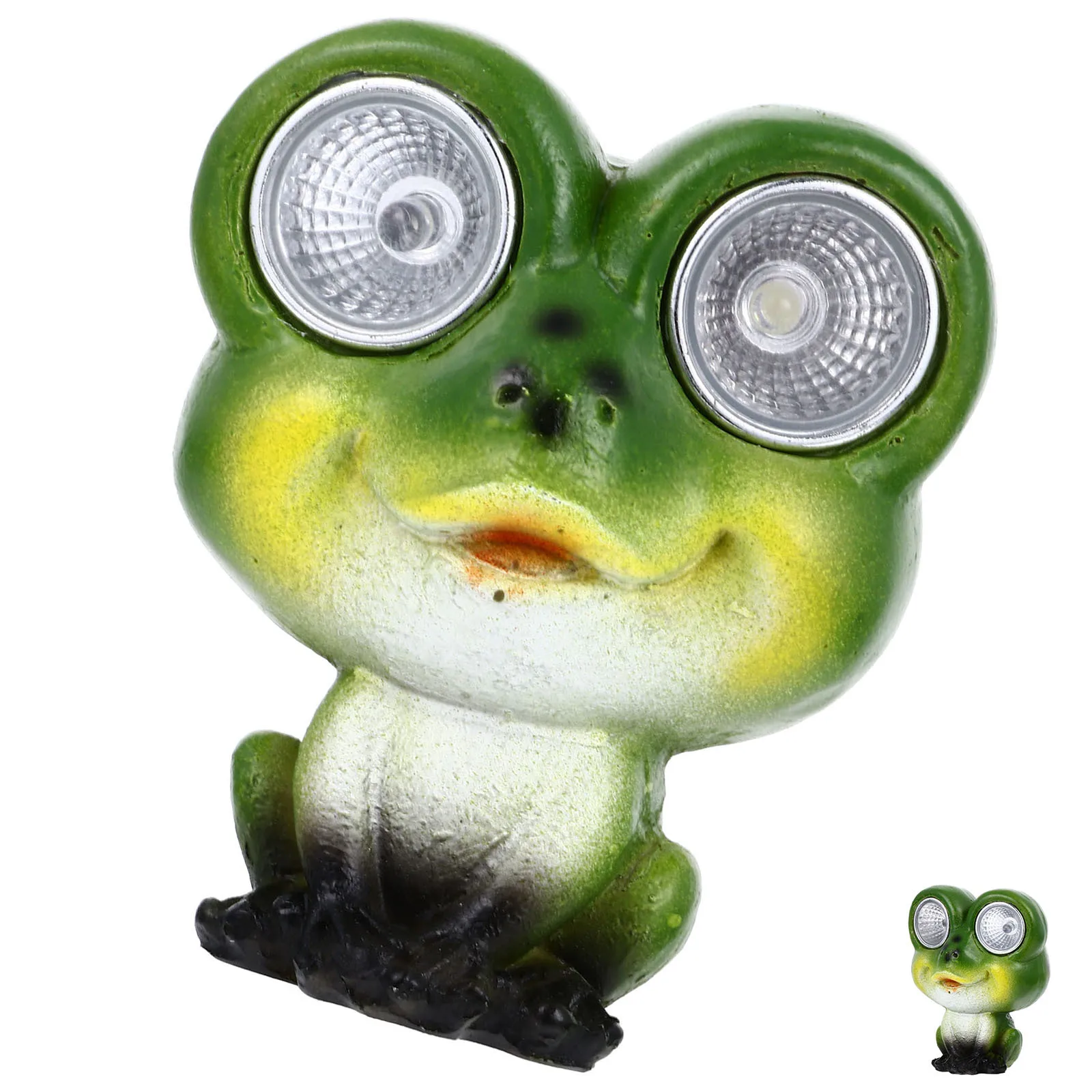 حديقة ديكور تعمل بالطاقة الشمسية الضفادع مصباح الراتنج الفن الحرفية الأخضر لمسار الحديقة فناء أضواء الشمسية في الهواء الطلق مصباح الحديقة