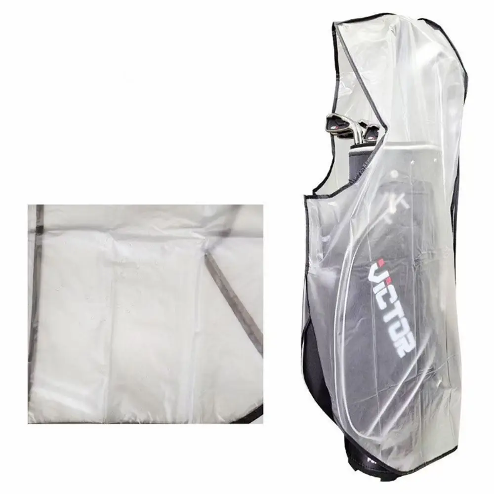

Portable With Zipper Golf Bag Cover Waterproof PVC Clear Golf Bag Rain Coat Dustproof Carrying Case Golf Bags Shield Sports Bag