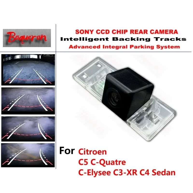 

for Citroen C5 C-Quatre C-Elysee C3-XR C4 CCD Car Backup Parking Camera Intelligent Tracks Dynamic Guidance Rear View Camera