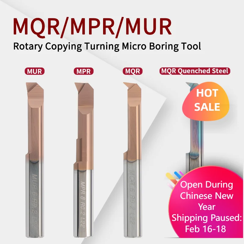 

Инструмент для расточки с маленьким отверстием из вольфрамового стального сплава MQR/MPR/MUR CNC противоударный Внутренний отверстие Расточная штанга микро маленький отверстие токарный инструмент