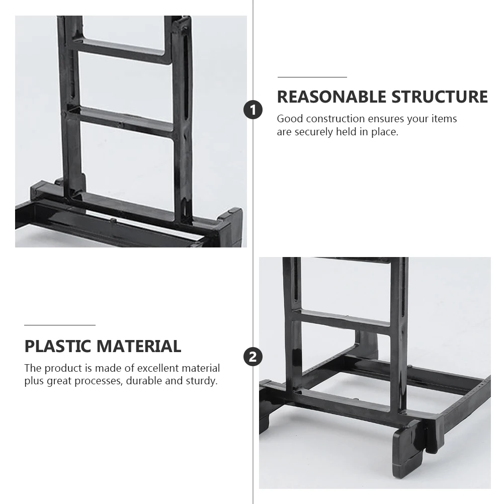 

5Pcs Plastic Display Stands Plate Holders Multipurpose Display Racks Stable Dish Storage for Home Decor Dinner Plate Holder