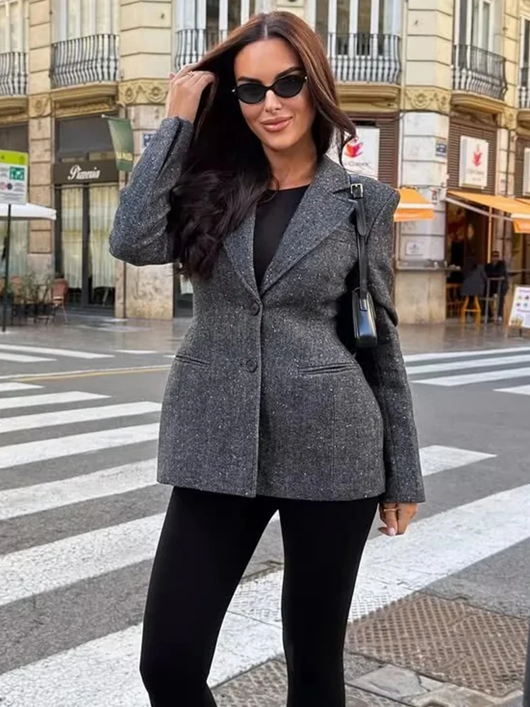 

Женская новая куртка, осенняя короткая юбка, стильный пиджак с подолом, свободный пиджак с длинными рукавами, повседневный модный пригородный стиль