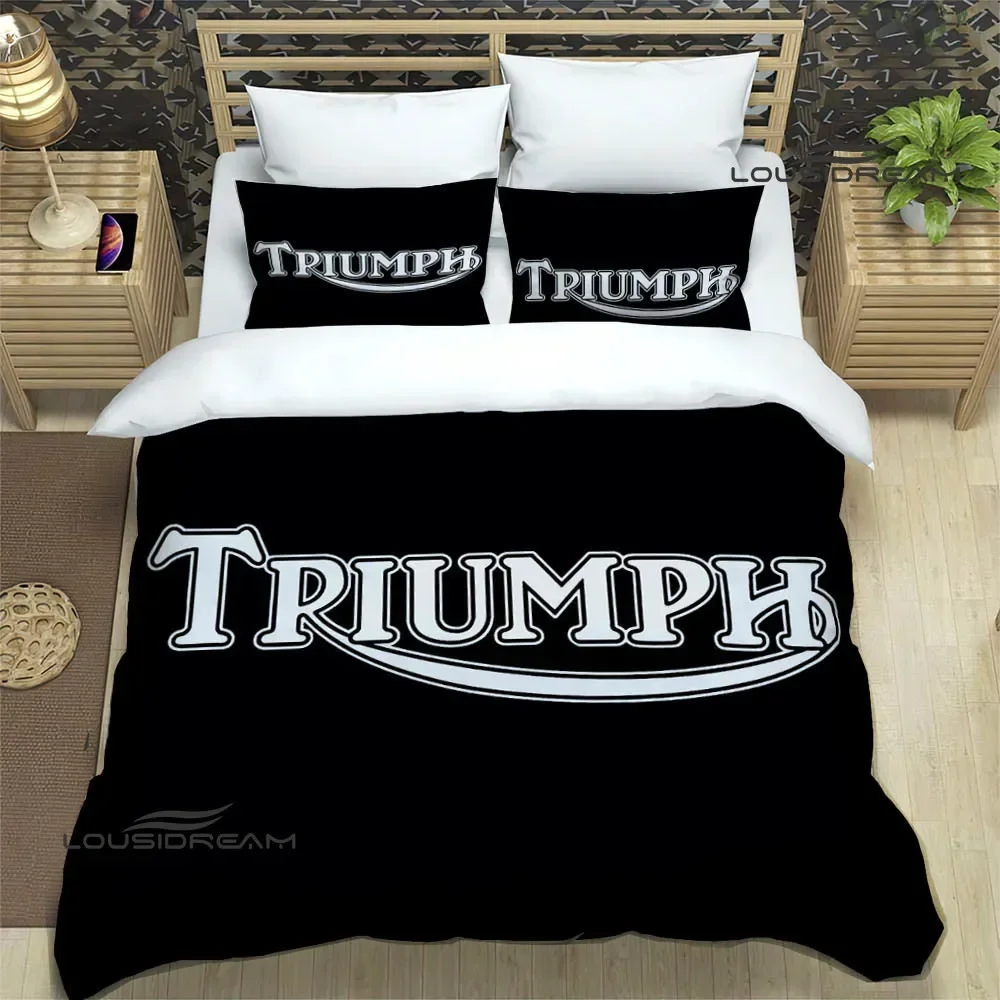 3D T-Triumph logo printed Bedding Sets exquisite bed supplies set duvet cover bed comforter set bedding set luxury birthday gift