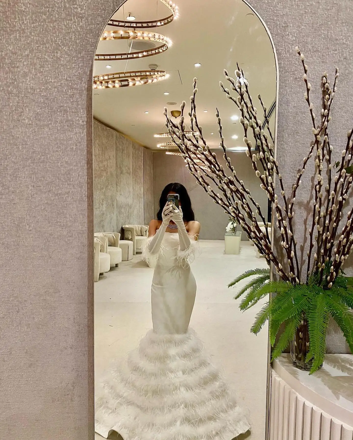 

Customized Classic Mermaid Floor Length Strapless Jersey Feathers Pleats Evening Dress Elegant Photo Color vestidos para mujer