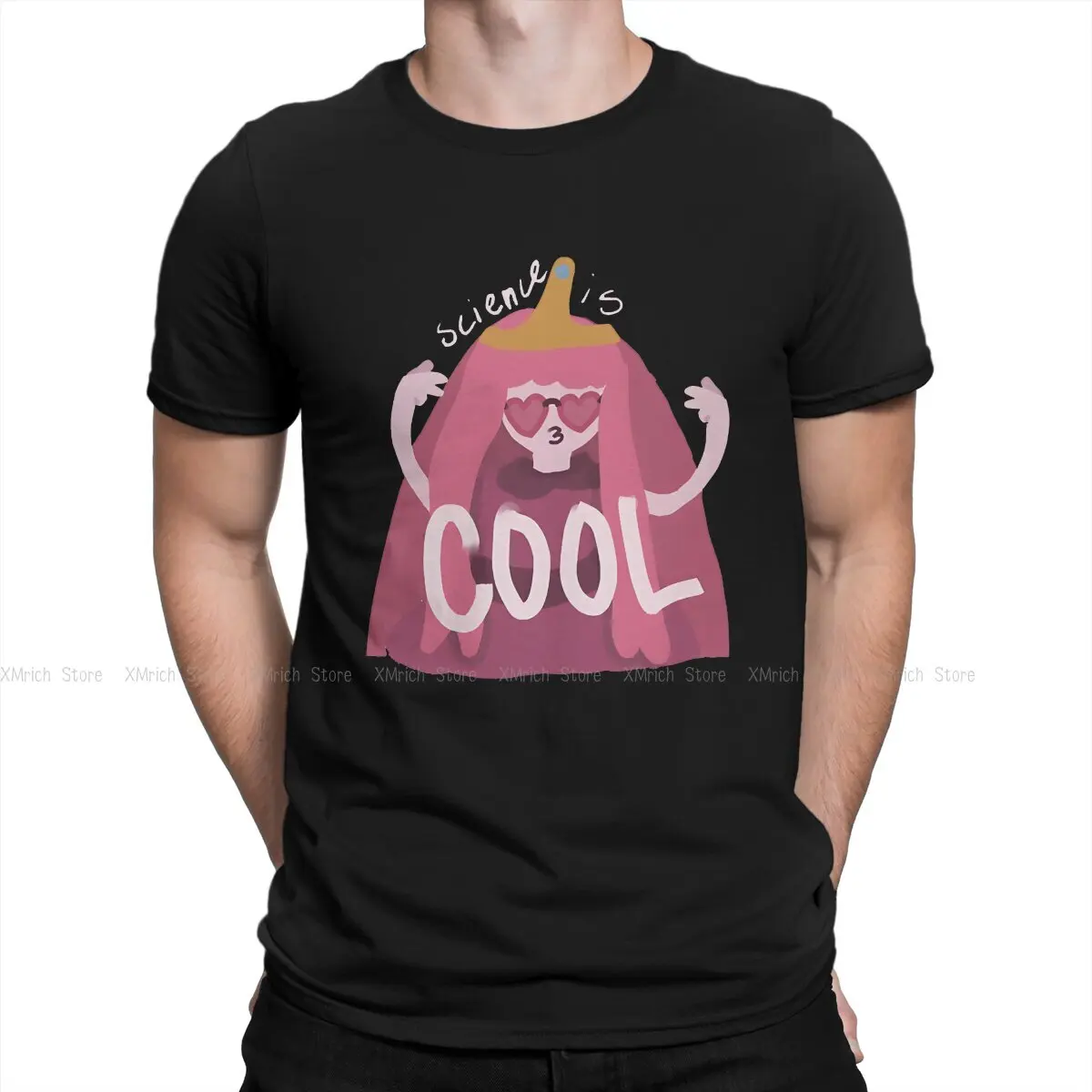 Unique Science Is Cool T-Shirts for Men Round Collar Cotton T Shirts Bonnibel Bubblegum Short Sleeve Tees Classic Clothes