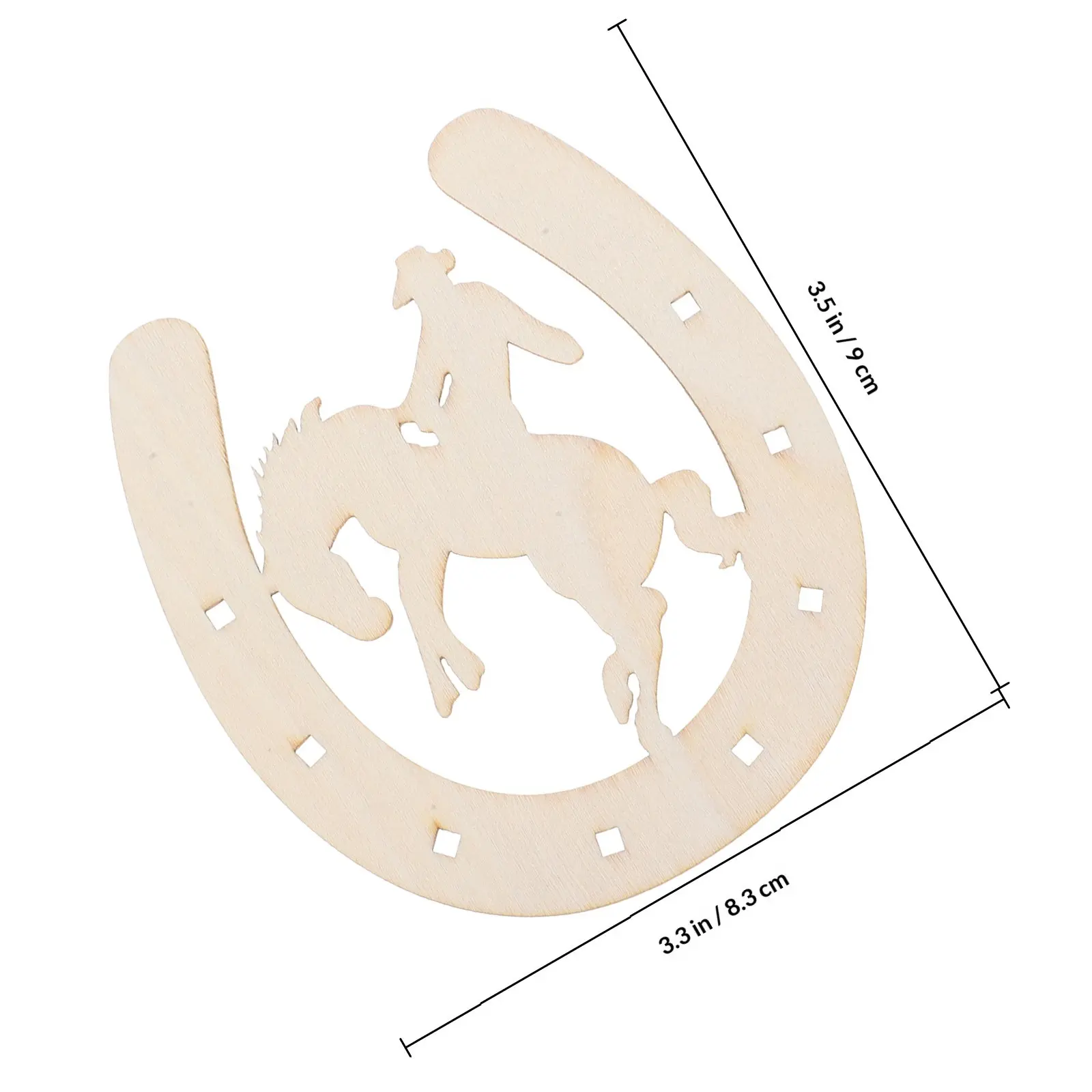 20Pcs Wooden Horseshoe Craft Cutouts Unfinished Wood Discs Rustic DIY Decor for Home Party Supplies Wooden Horseshoe Stand