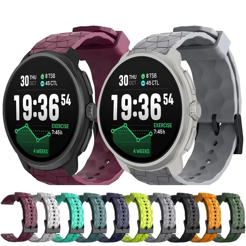 Bracelet de sport en Silicone pour Suunto Race 2, Bracelet de montre Correa pour Suunto 9 Peak/9 Peak Pro/5 Peak/Run/Ocea, accessoires souples