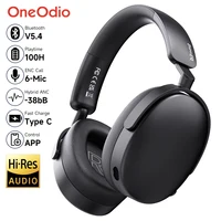 Oneodio SuperEQ A200 ANC auriculares inalámbricos Bluetooth 5,4 cancelación activa de ruido sobre la oreja auriculares con micrófono ENC aplicación de Audio de alta resolución