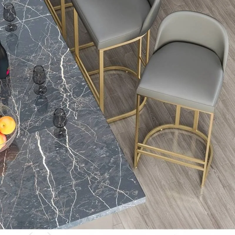 Cadeira de bar com design dourado, luxo contemporâneo, elegante, nórdico, cadeiras de balcão, alto, dobrável, acento, móveis para bar, clube