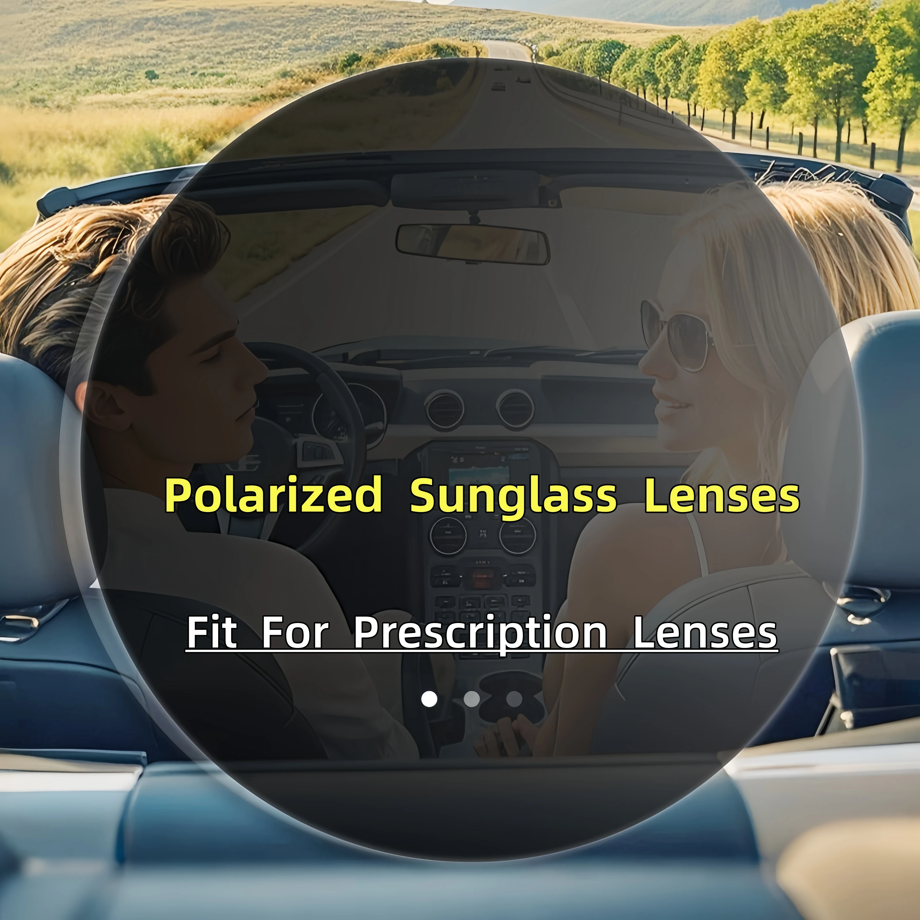 Premium Polarized Sun Lenses, Custom Prescription Sunglass Lenses, Fit Most Frames, Multi‑Colors for Driving & Sun Use