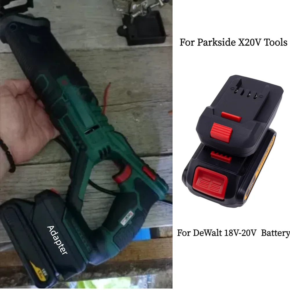 Battery Adapter Converter for DeWalt/Milwaukee/Bosch 18V-20V Lithium Battery To Lidl Parkside X20V Power Tools（Only Adapter）