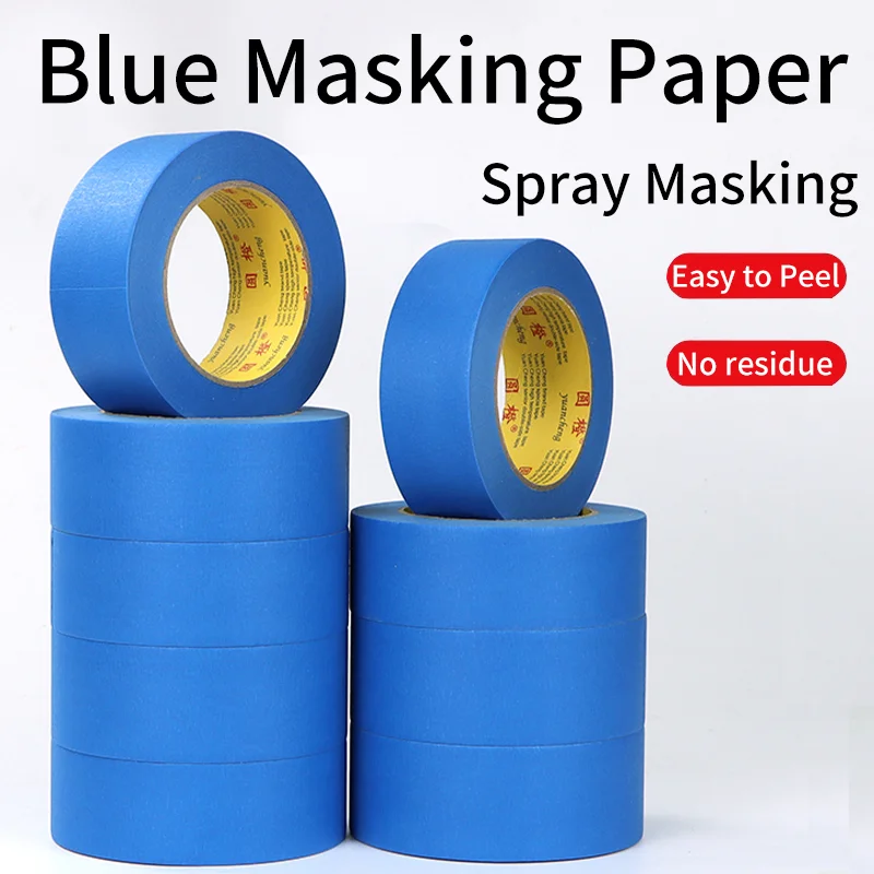 20M Masking Tape Blue Writable Sealing Self Adhesive Tape Waterproof for Art Painting Sketch Car DIY Paper School Supplies