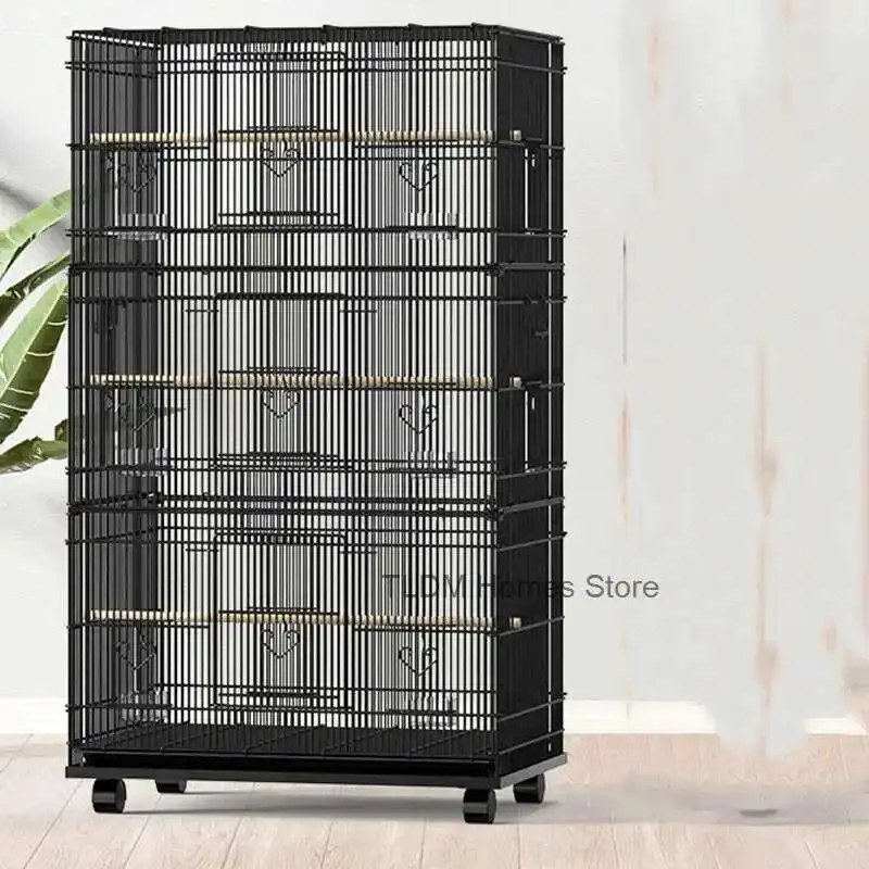 

Black Budgie Bird Cages Animal Canary Nest Perches Hut Protector Big Bird Cages Parrot Quail Gabbia Per Uccelli Pet Products