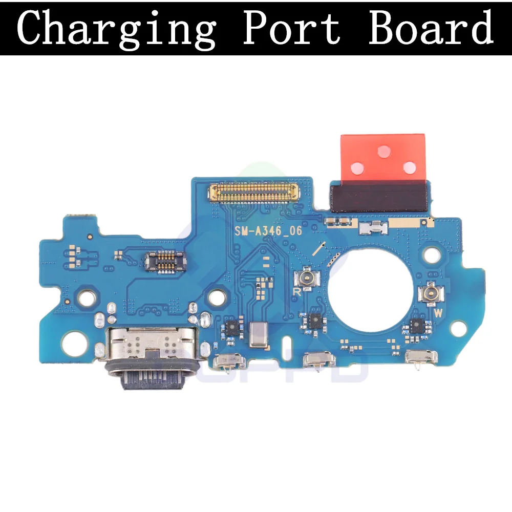 Top Ear Loud Speaker SIM Card Charging Port Board For Samsung A34 A346 Fingerprint Sensor Signal Off On Motherboard Flex Cable