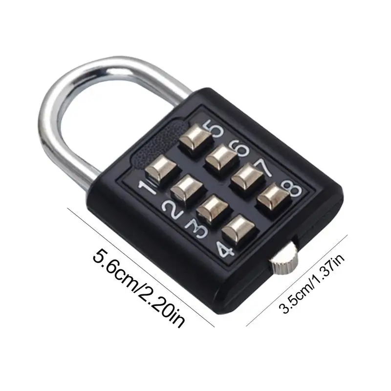 Digital Combination Padlock 8/10 Digits Combo Locks For Lockers Students Toolbox Button Combination Security Padlock Practical