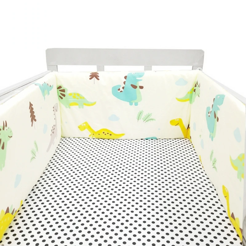 One Piece Bumper Ranjang Bayi Pelindung Kepala Bayi Bumper Pelindung Tempat Tidur Bayi Dicetak Bumper Bayi Katun Di Boks 200*30 Cm